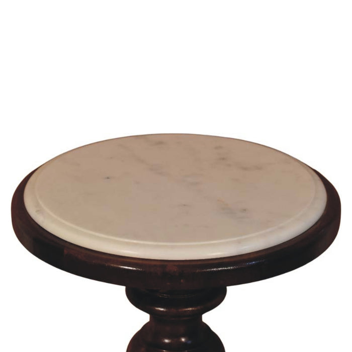 Bellmont Marble-Top Side Table - Brown, Marble