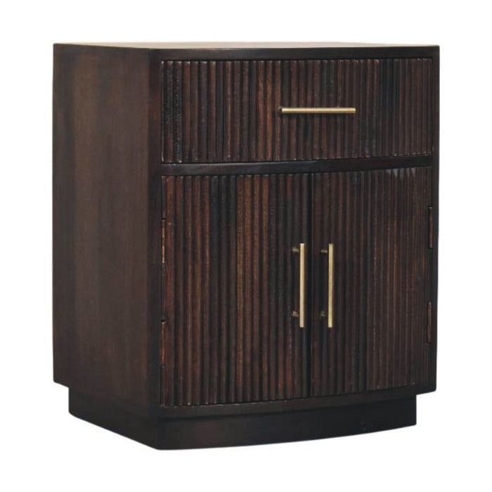 Milan Bedside - Brown, Wood