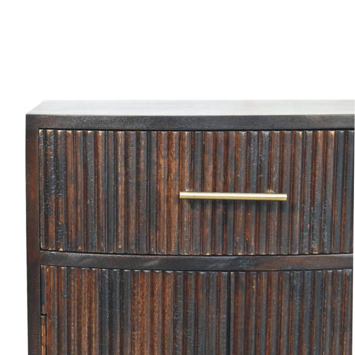 Milan Bedside - Brown, Wood