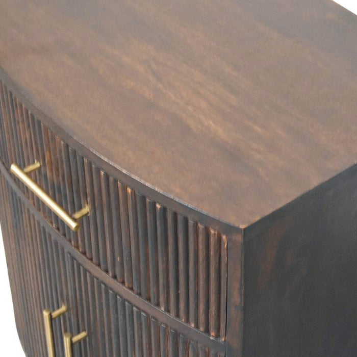 Milan Bedside - Brown, Wood