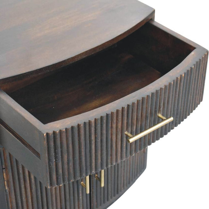 Milan Bedside - Brown, Wood