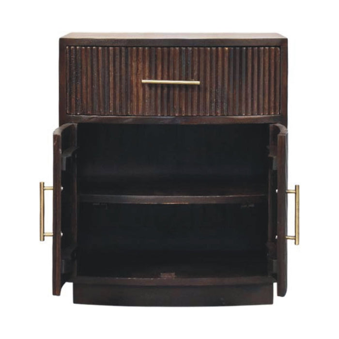 Milan Bedside - Brown, Wood