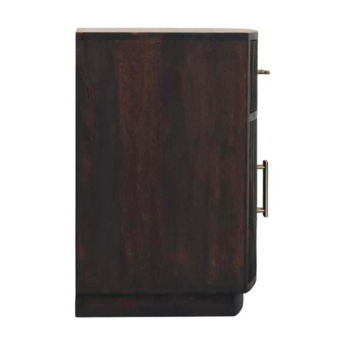 Milan Bedside - Brown, Wood