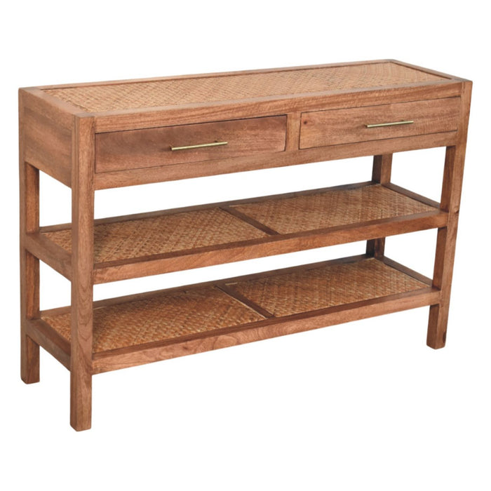 Saffron Rattan Console - Natural, Rattan