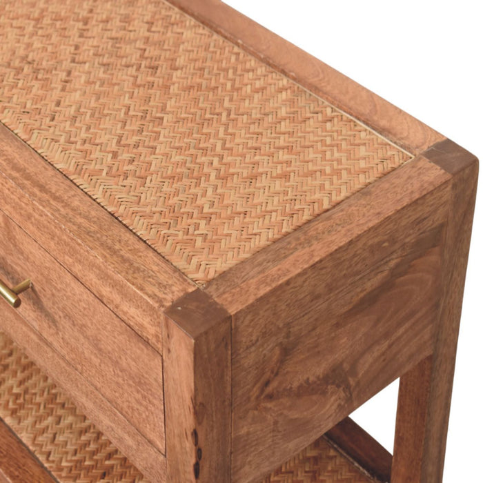 Saffron Rattan Console - Natural, Rattan