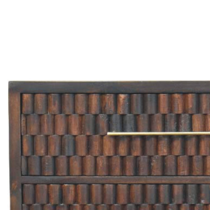 Cadiz Carved Drawer Chest - Brown, Wood