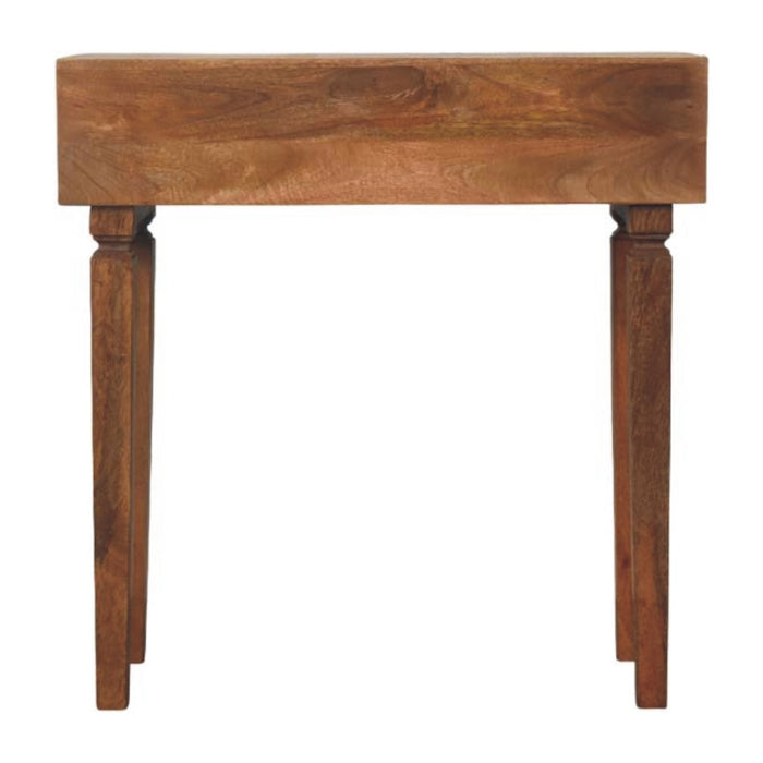 Cadiz Carved Twin-Drawer Console - Natural, Wood