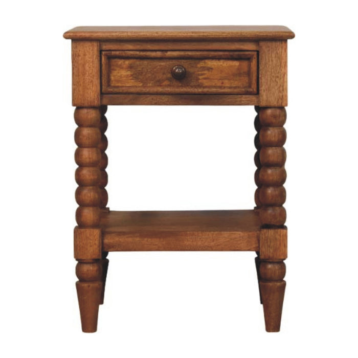 Spindle Bedside Table - Brown, Wood