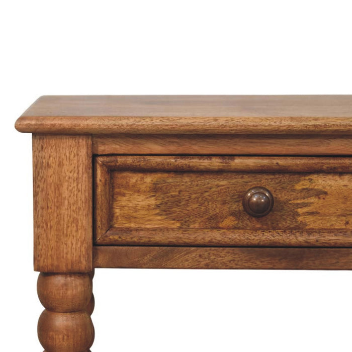 Spindle Bedside Table - Brown, Wood