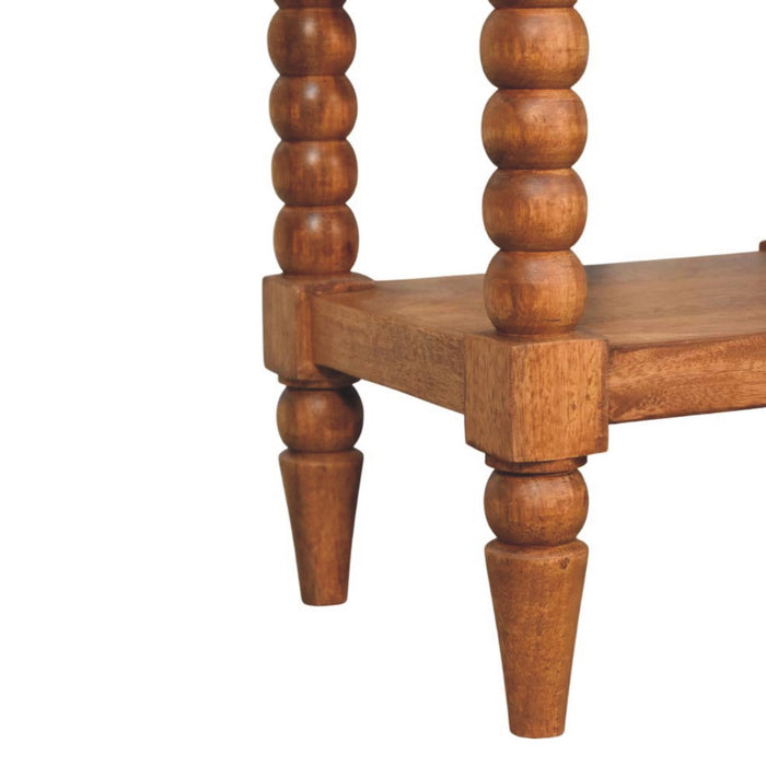 Spindle Bedside Table - Brown, Wood
