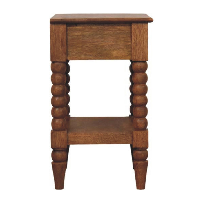 Spindle Bedside Table - Brown, Wood