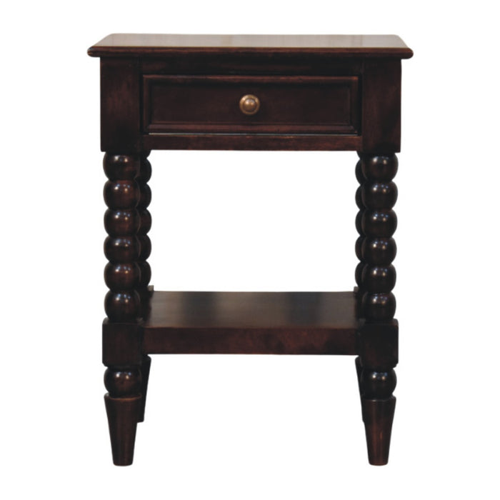 Spindle Winewood Bedside - Brown, Wood