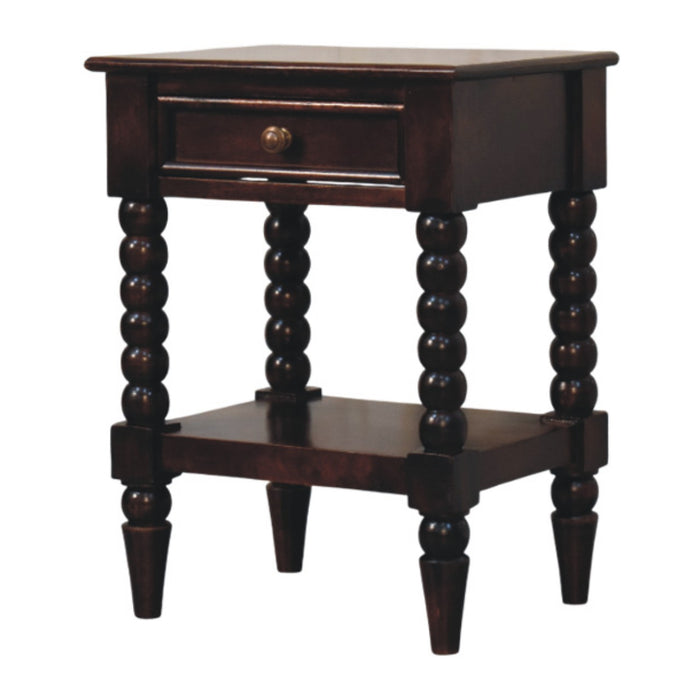 Spindle Winewood Bedside - Brown, Wood