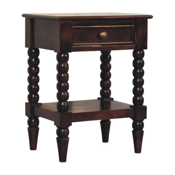 Spindle Winewood Bedside - Brown, Wood