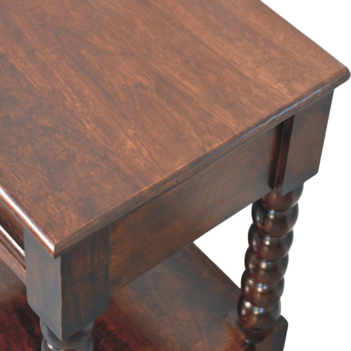 Spindle Winewood Bedside - Brown, Wood