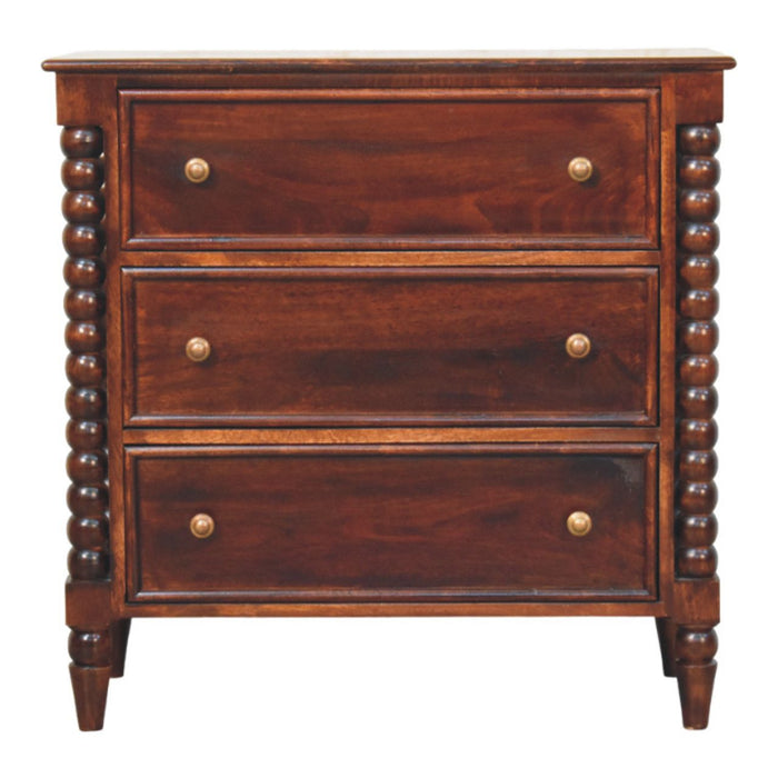 Spindle Winewood Chest - Brown, Wood
