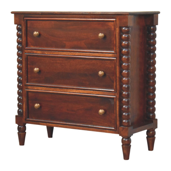 Spindle Winewood Chest - Brown, Wood