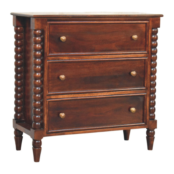 Spindle Winewood Chest - Brown, Wood