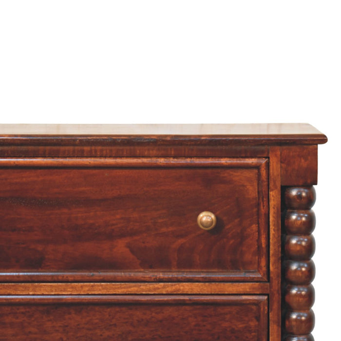 Spindle Winewood Chest - Brown, Wood