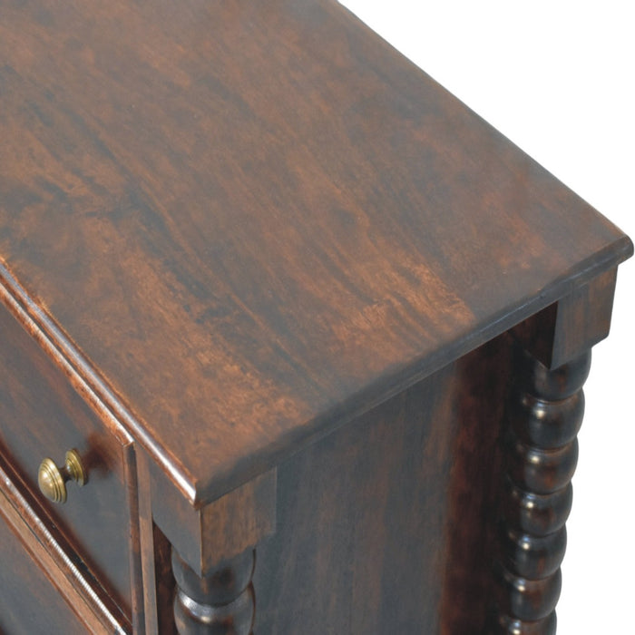 Spindle Winewood Chest - Brown, Wood