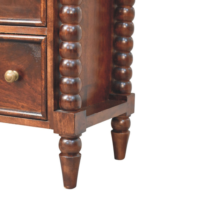Spindle Winewood Chest - Brown, Wood