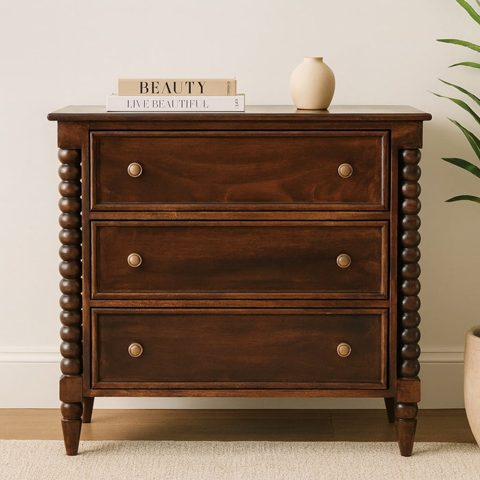 Spindle Winewood Chest - Brown, Wood