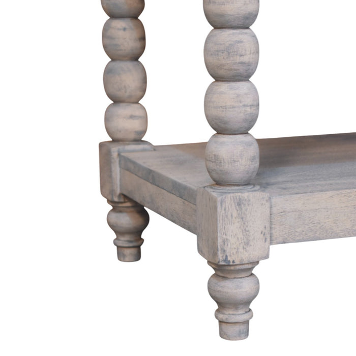 Spindle Acid Wash Side Table - Brown, Wood