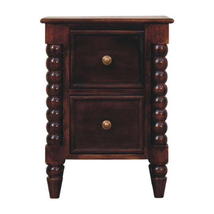 Spindle Winewood Nightstand