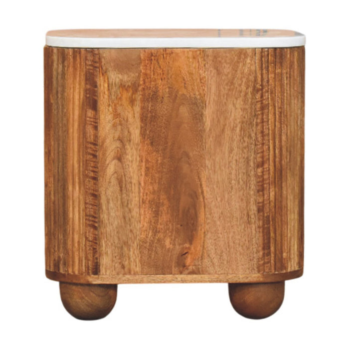 Aurora Marble Bedside - Natural, Marble