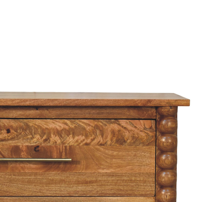 Spindle 3-Drawer Chest - Natural, Wood