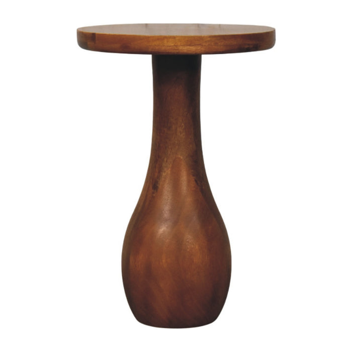 Curved Base Side Table - Natural, Wood