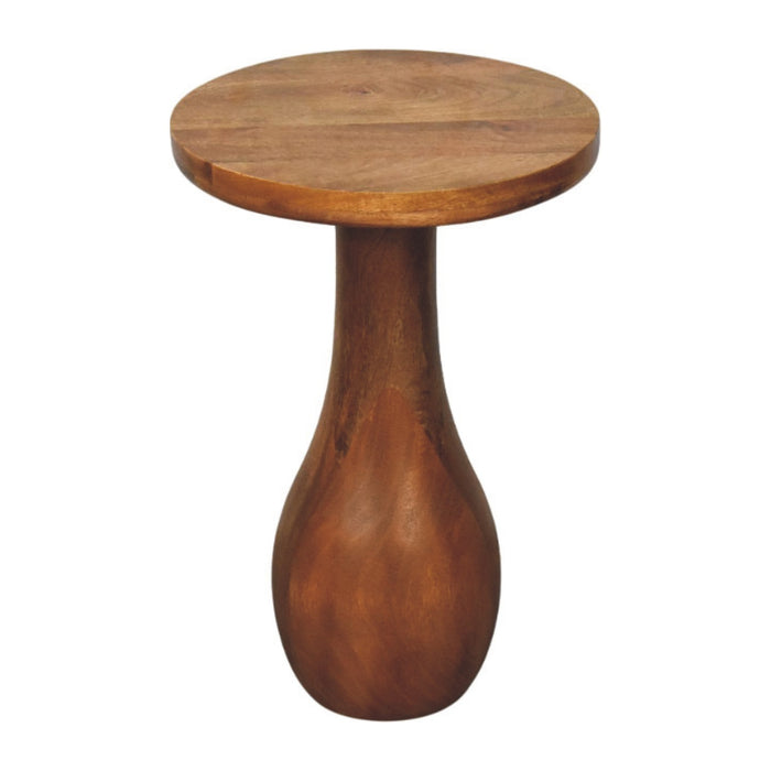 Curved Base Side Table - Natural, Wood