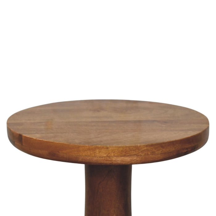 Curved Base Side Table - Natural, Wood