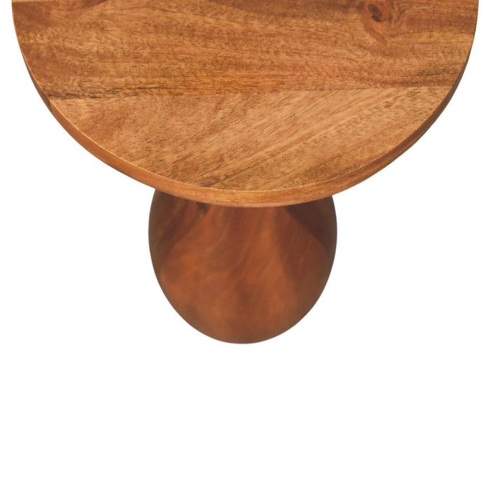 Curved Base Side Table - Natural, Wood
