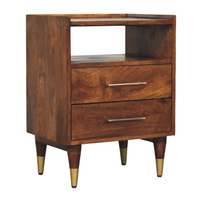 Valenza Open Frame Bedside - Brown, Wood