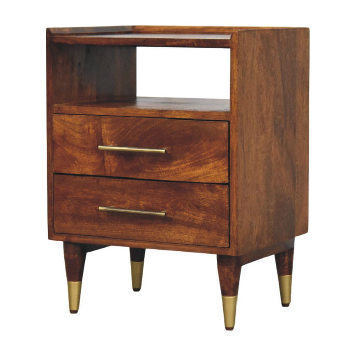 Valenza Open Frame Bedside - Brown, Wood