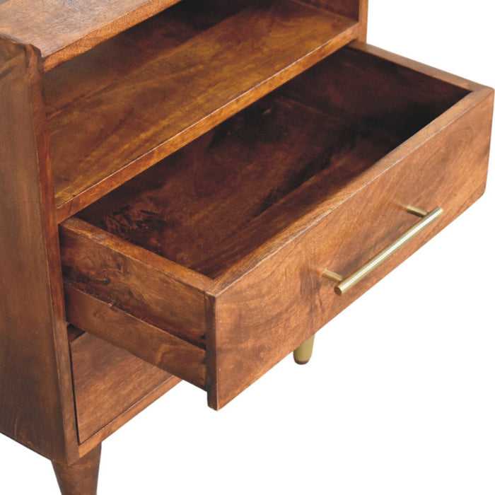 Valenza Open Frame Bedside - Brown, Wood