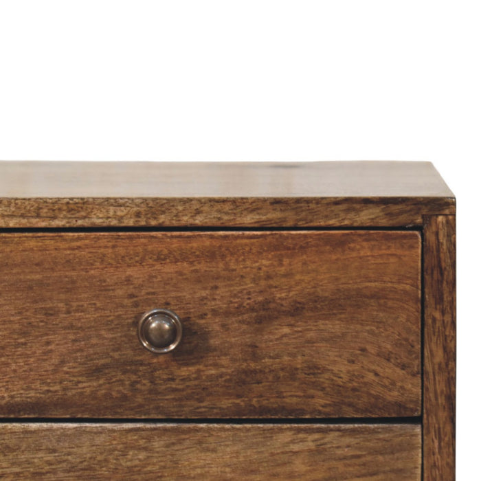 Nordic 2 Drawer Bedside in Classic Grey - Brown, Wood