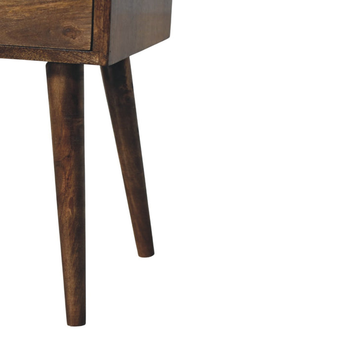 Nordic 2 Drawer Bedside in Classic Grey - Brown, Wood