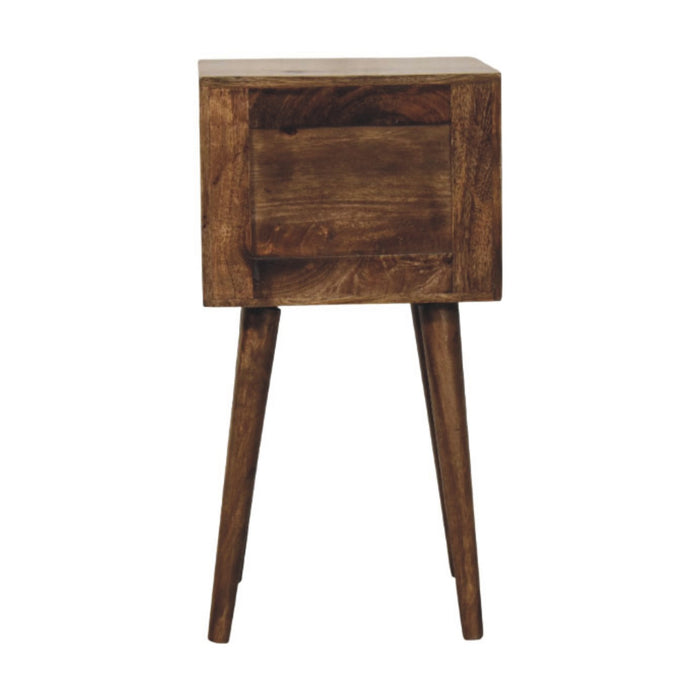 Nordic 2 Drawer Bedside in Classic Grey - Brown, Wood