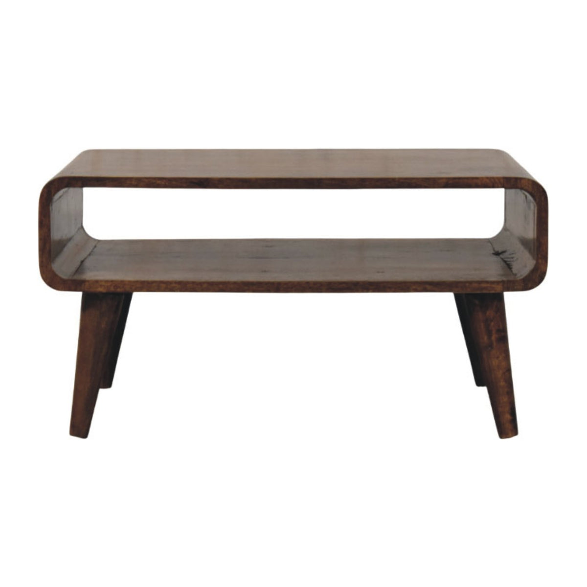 Rounded Edge Coffee Table - Brown, Wood