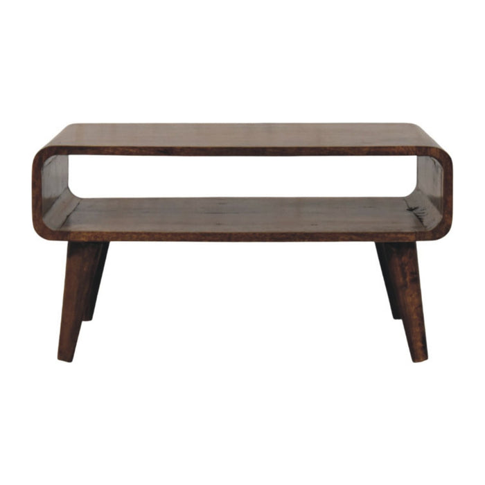 Rounded Edge Coffee Table - Brown, Wood