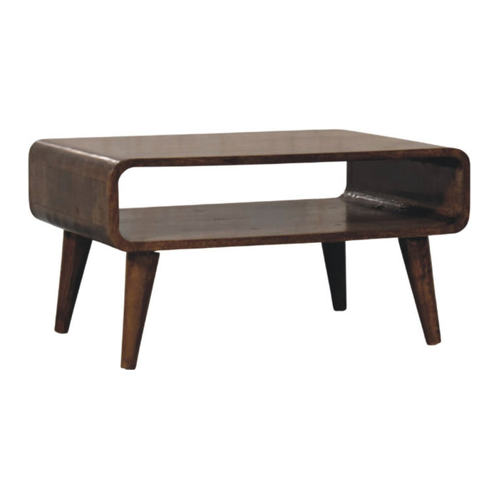 Rounded Edge Coffee Table - Brown, Wood
