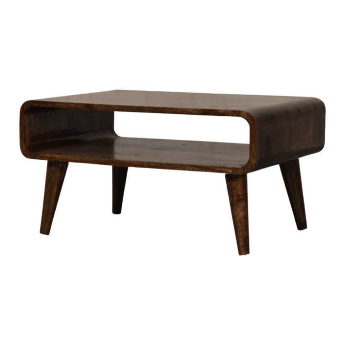Rounded Edge Coffee Table - Brown, Wood