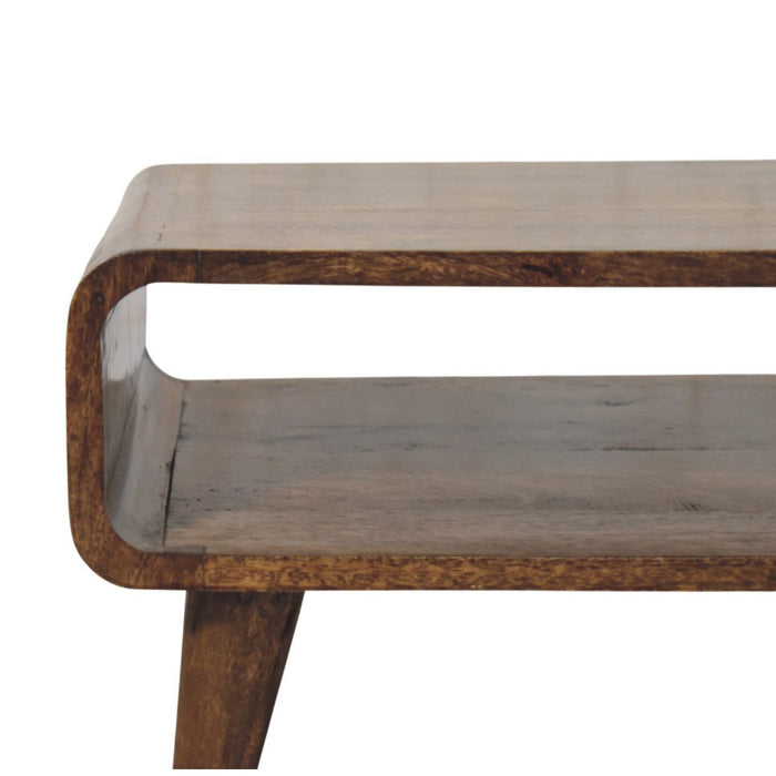 Rounded Edge Coffee Table - Brown, Wood