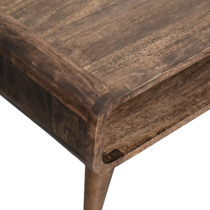 Rounded Edge Coffee Table - Brown, Wood