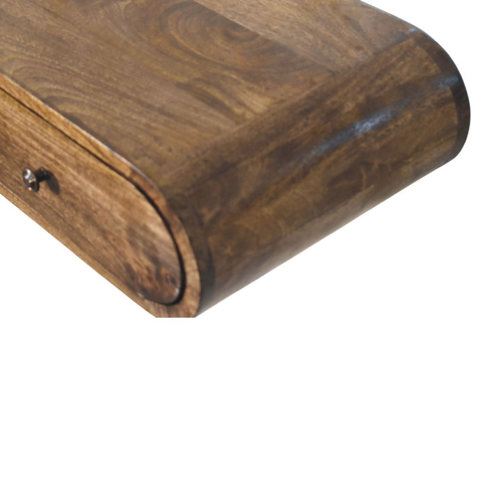 Rounded Wall-Mounted Console with 2 Drawers