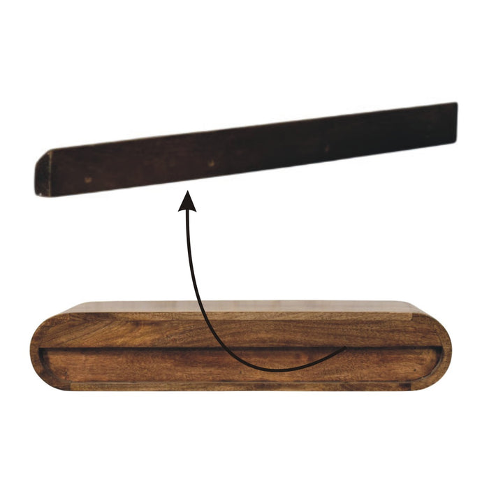 Rounded Wall-Mounted Console with 2 Drawers