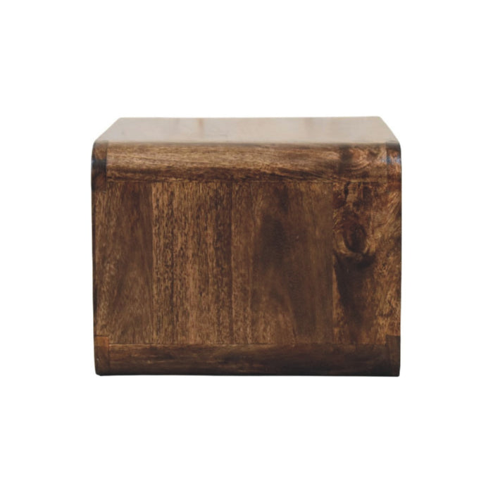 Rounded Edge 1-Drawer Bedside - Brown, Wood