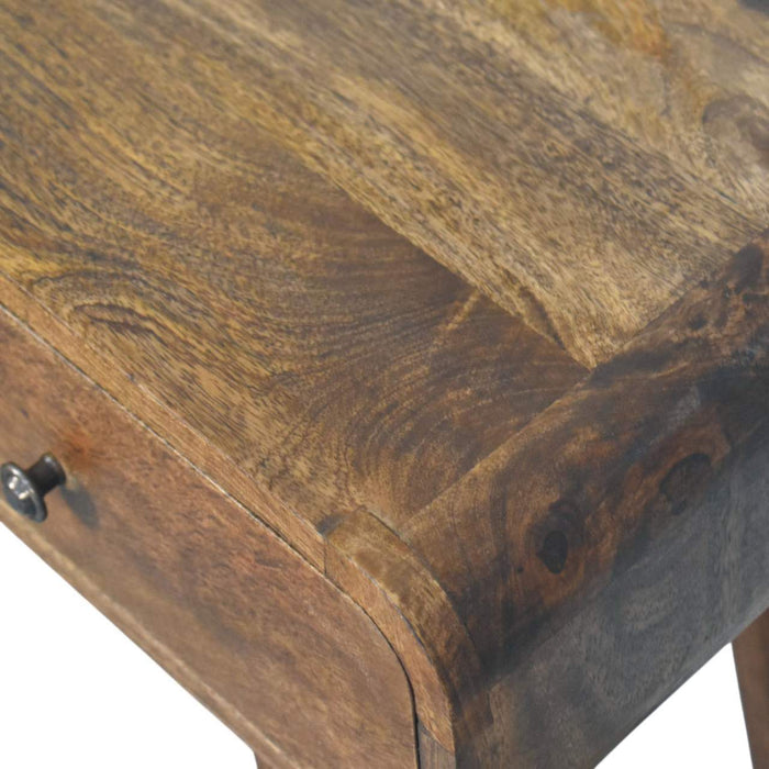 Classic Grey Rounded Console Table - Brown, Wood